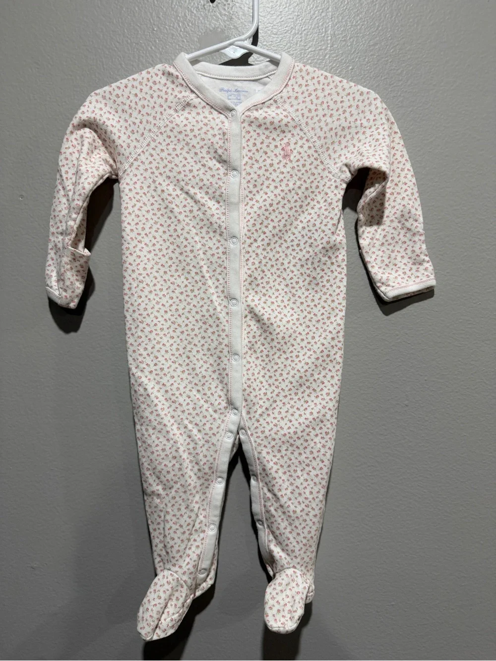 Ralph Lauren 100% cotton Floral onesie size 6 months